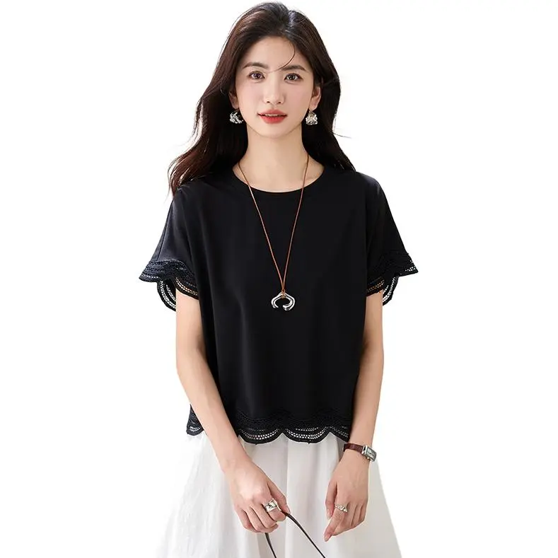 La Chapelle T Shirts Women's Black-2