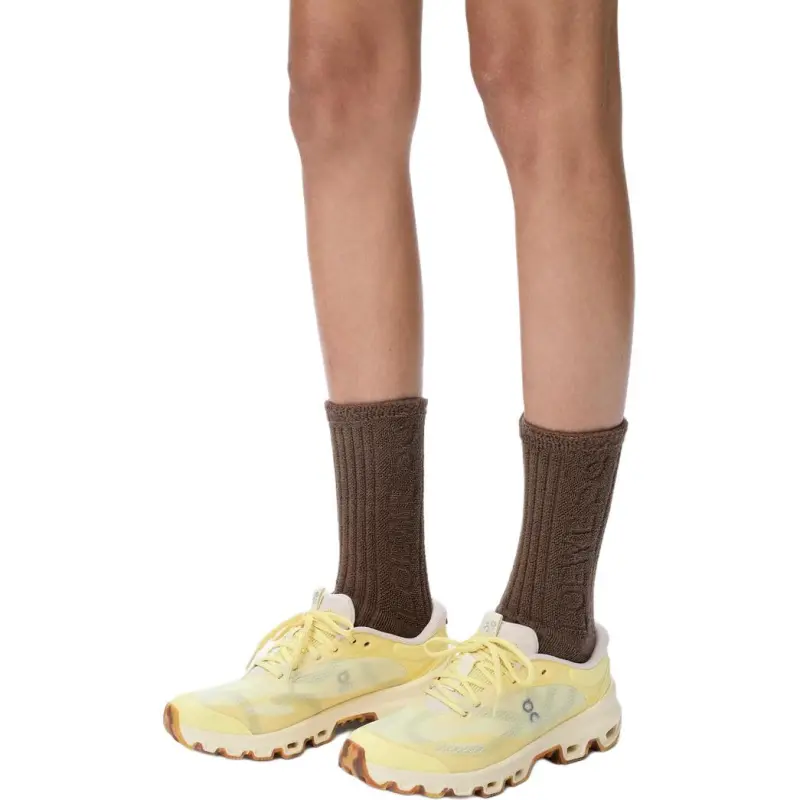 LOEWE x On SS25 Mid Calf Socks Unisex 1 Pack Brown-1