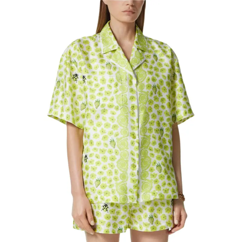 VERSACE Floral Printed Short Sleeved Shirt-3
