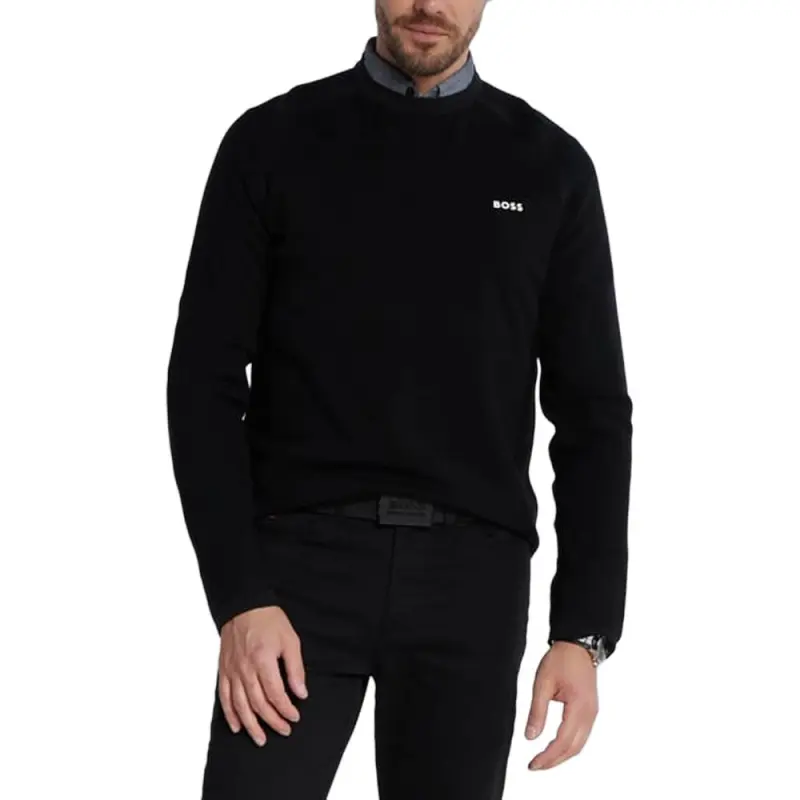 HUGO BOSS Logo Embossed Knit Jumper-2