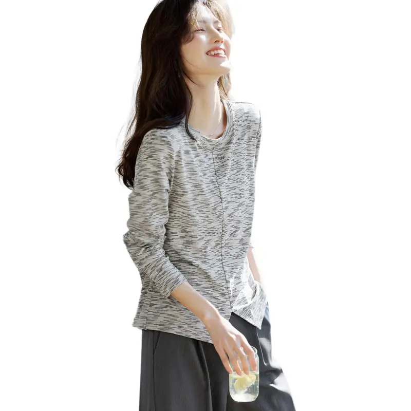 XWI T Shirt Women's Heather Gray Blue-3