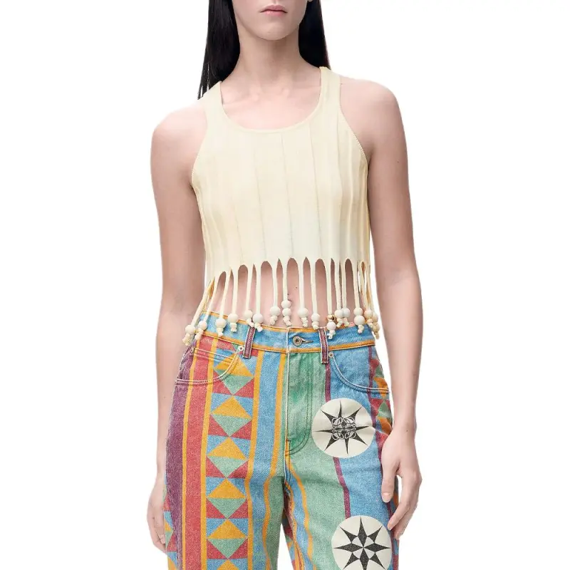 LOEWE Paula's Ibiza SS25 Tank Top Women's Beige-1