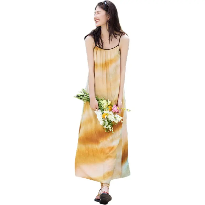 XWI Slip Dresses Women's Gold Blended-2
