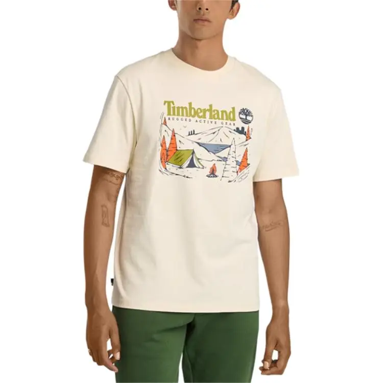 Timberland T Shirt Men's Light Brown-3