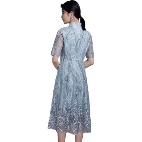 BBLLUUEE Short Sleeved Dress Women's Ice Green