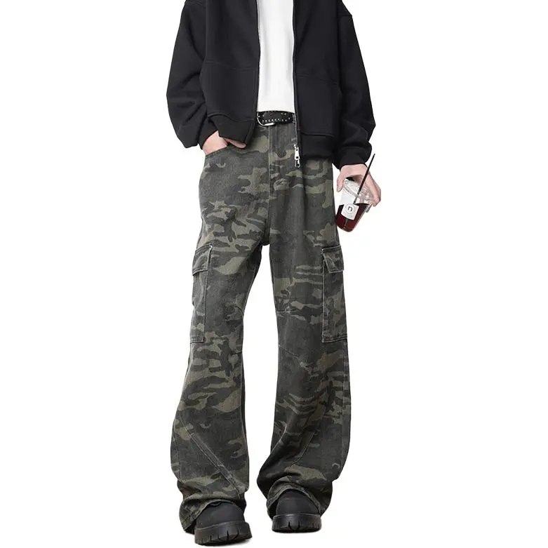 MIIRACER Jeans Unisex Green Camouflage-4