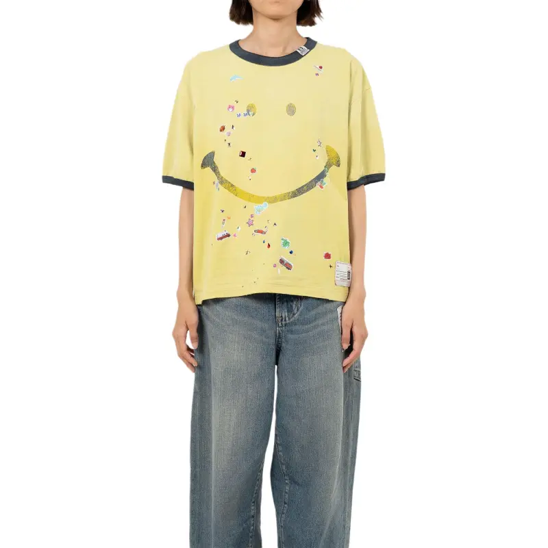 Maison Mihara Yasuhiro Smiley Face print T shirt-2