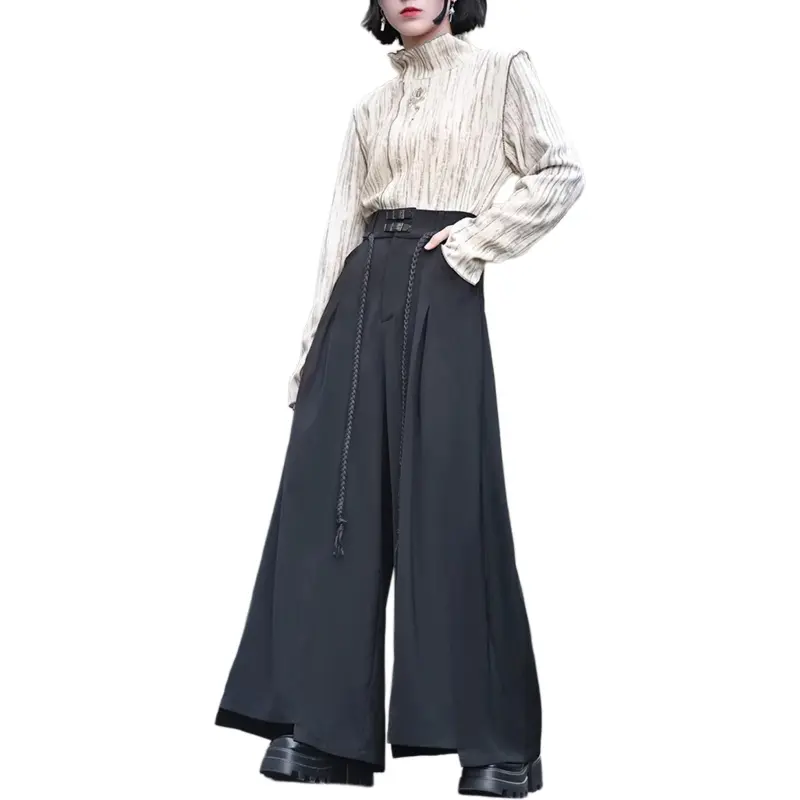 FA2LO Casual Pants Unisex Black-1