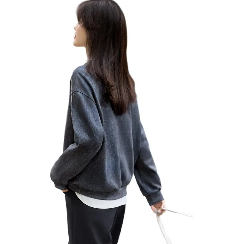 XWI Sweatshirt Women's Blended Blue-3