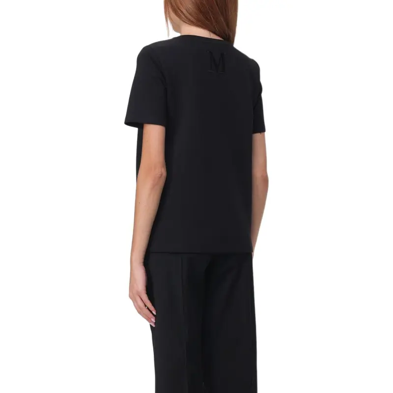 'S MAX MARA Logo embroidered Scuba T shirt-3