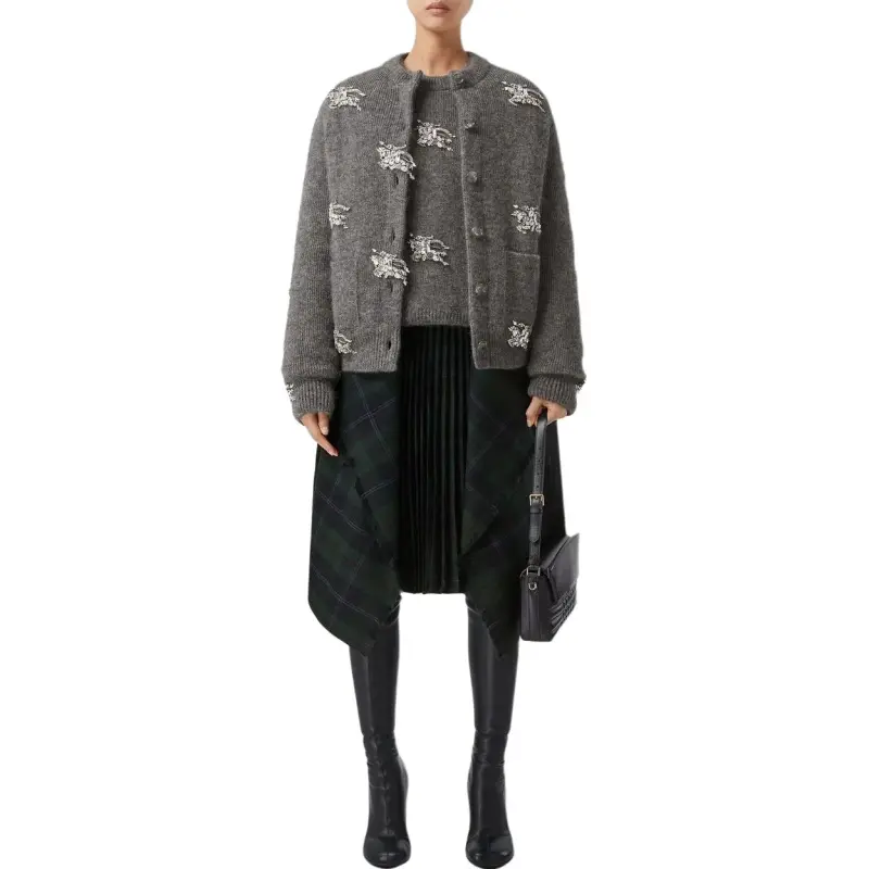 Burberry Casual Long Skirts Women's Dark Green-1