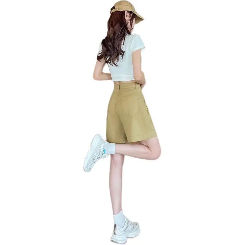 Mu Xiao Xin Denim Shorts Women's-3