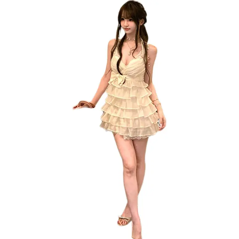 COVER TIME Slip Dresses Women's Champagne-2