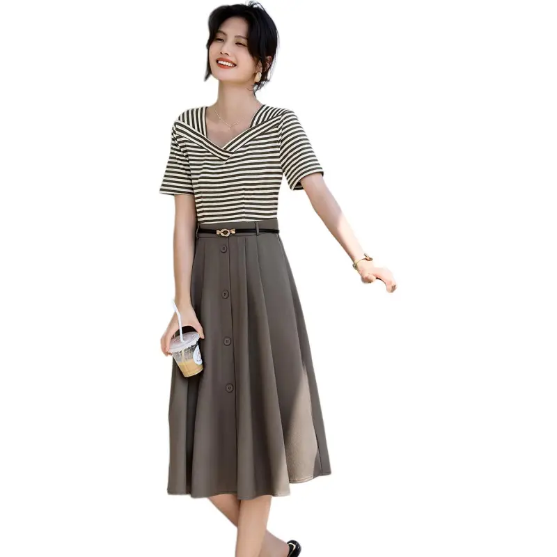 XWI Short Sleeved Dress Women's Olive Green-4