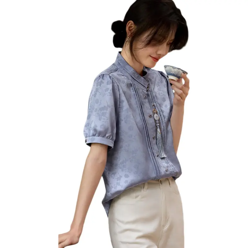 XWI SS24 Shirt Women's Gray Blue-2