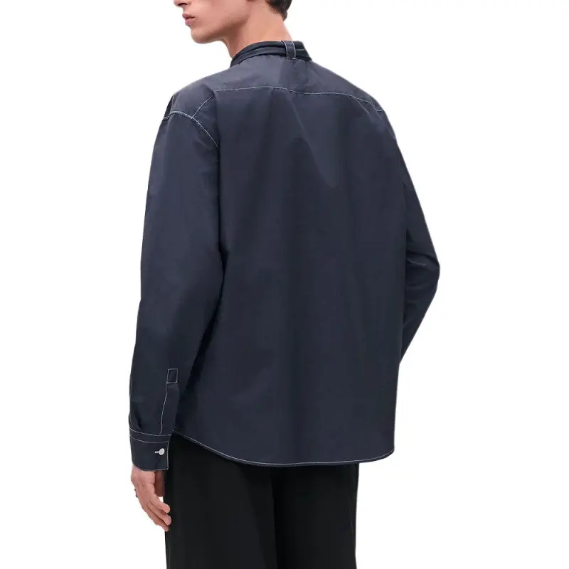 HERMES Marius Shirt Men's Dark Blue-3