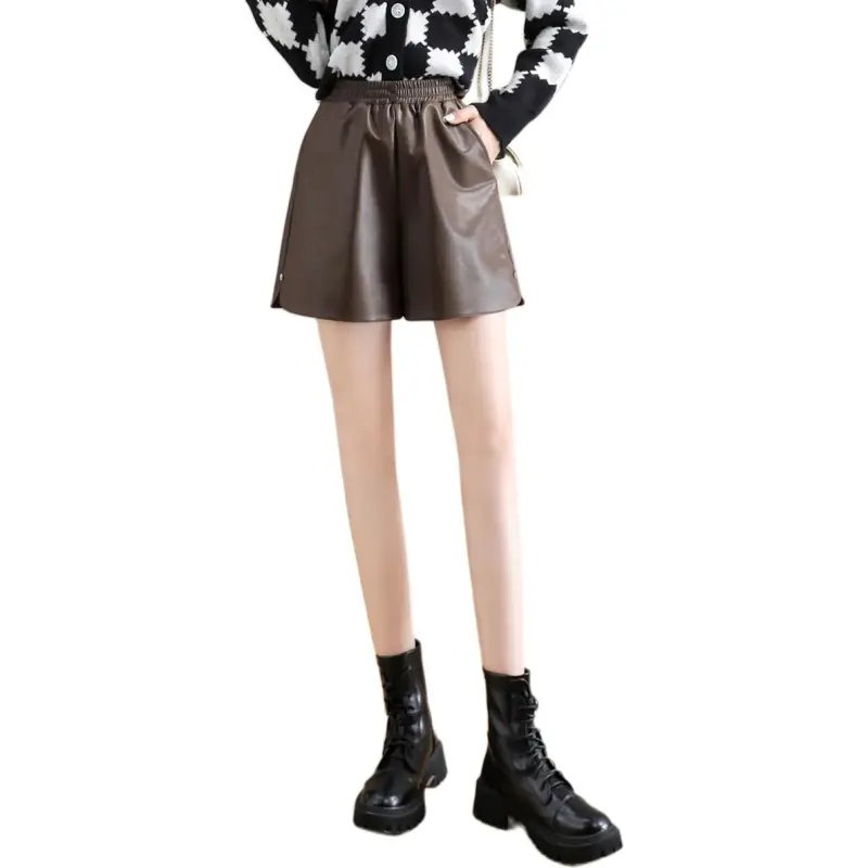 Mo Han Yi Mei Casual Shorts Women's Coffee-4