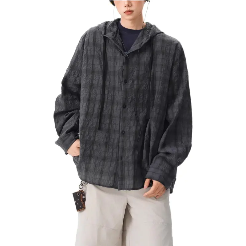 DUATOGE Shirts Men Dark Gray -2