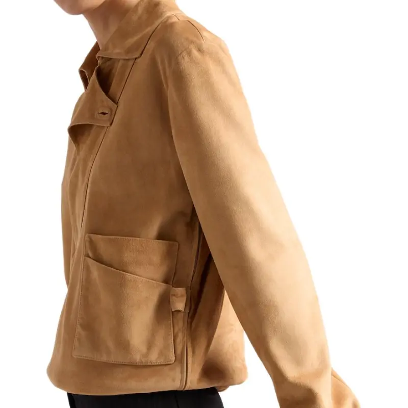 PRADA SS25 Leather Jacket Women's Yellow-3