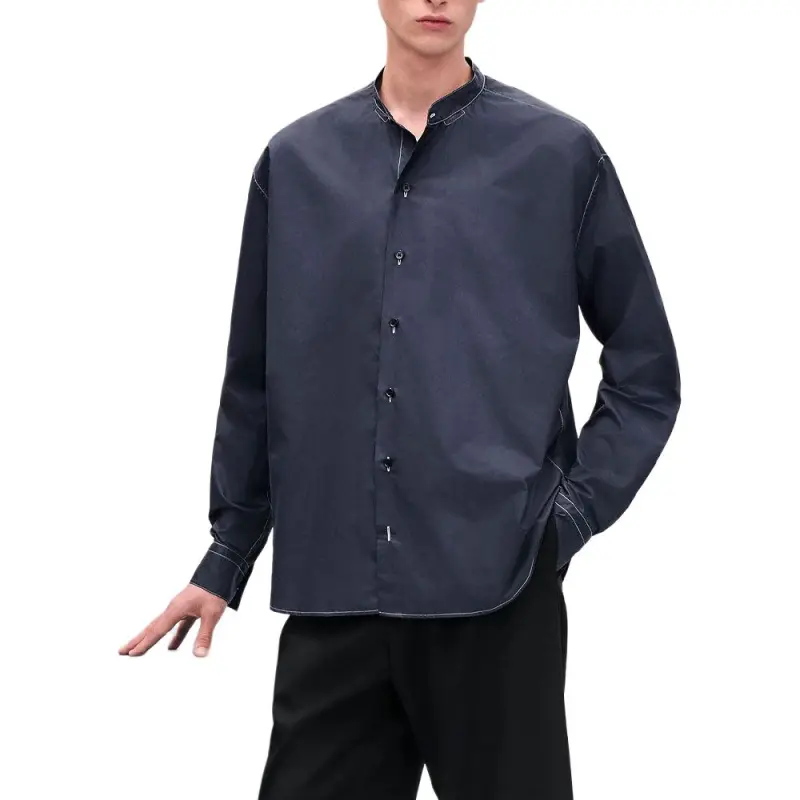 HERMES Marius Shirt Men's Dark Blue-2