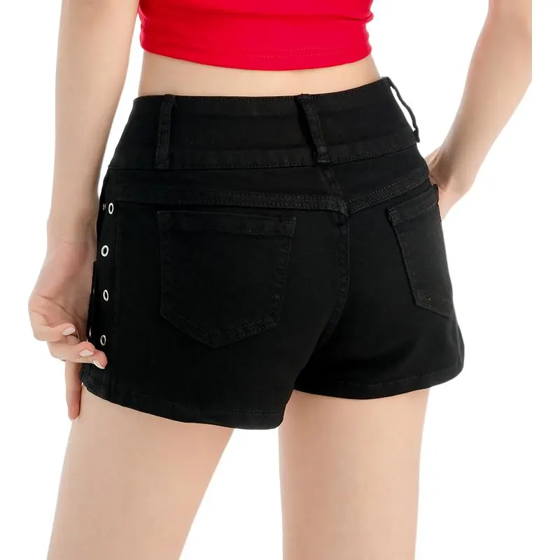 Honey Denim Shorts Women's Black-6