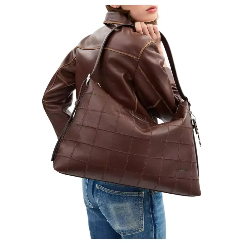 COACH Ergo Leather Shoulder Bag Tubas Women's Dark Brown-4