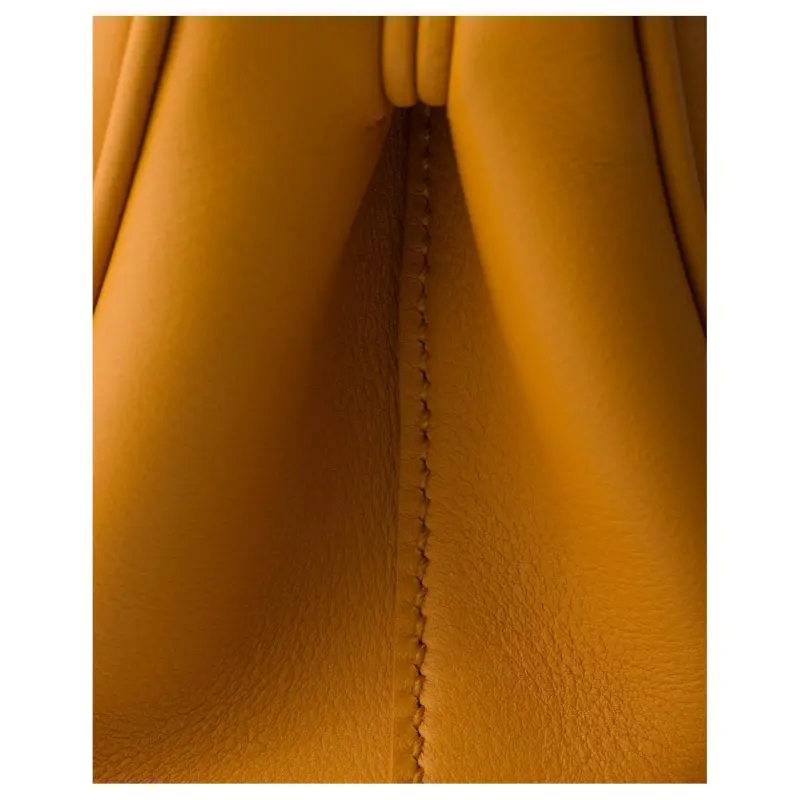 PRADA Calfskin Handbag, Shoulder Bag Medium Size Women's Amber-5