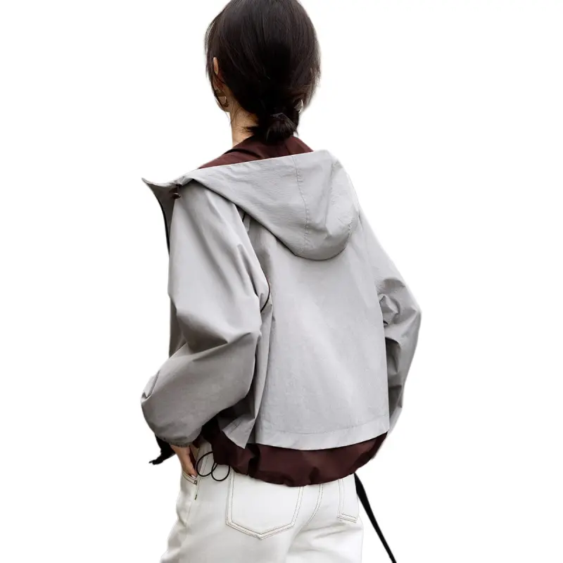 XWI Jackets Coats Women's Gray & Red Brown-0