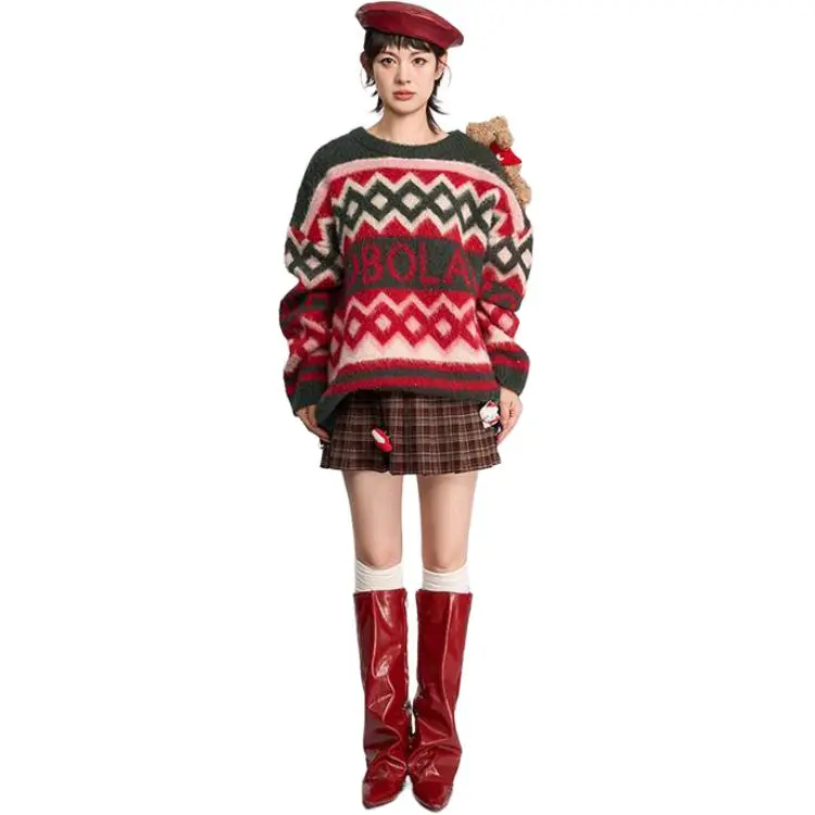 LALABOBO Sweaters Women's Green-3