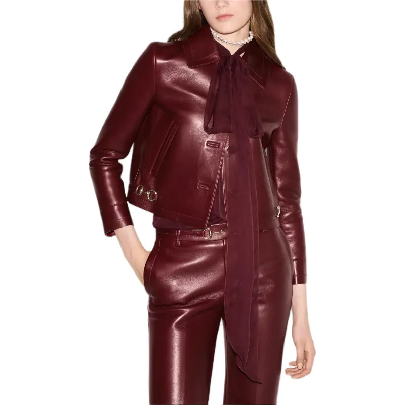 GUCCI SS25 Shirt Women's Burgundy-4