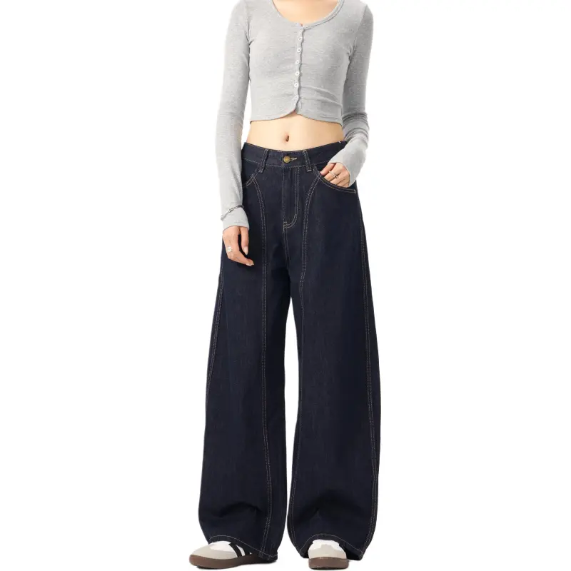SONGS ALONG Jeans Unisex Denim Blue-2