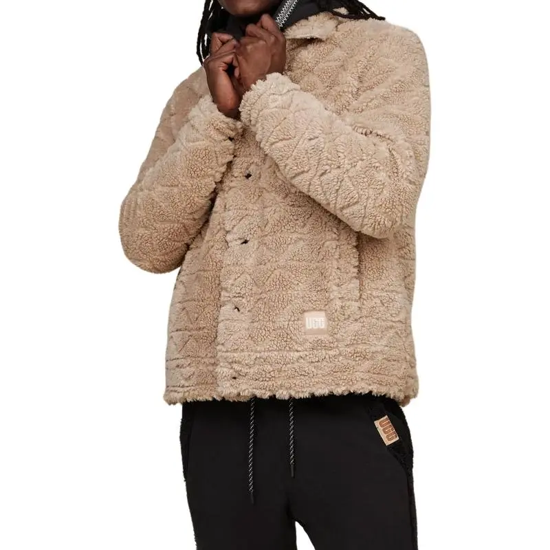 UGG Velvet-feel Coat Men's Oil Gray-3