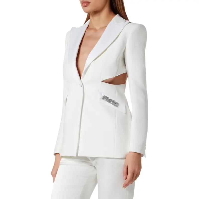 PHILIPP PLEIN Cut out Satin Blazer-3