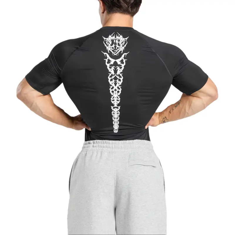 GYMSHARK Carlos X Element Baselayer T Shirt Men's Black-1