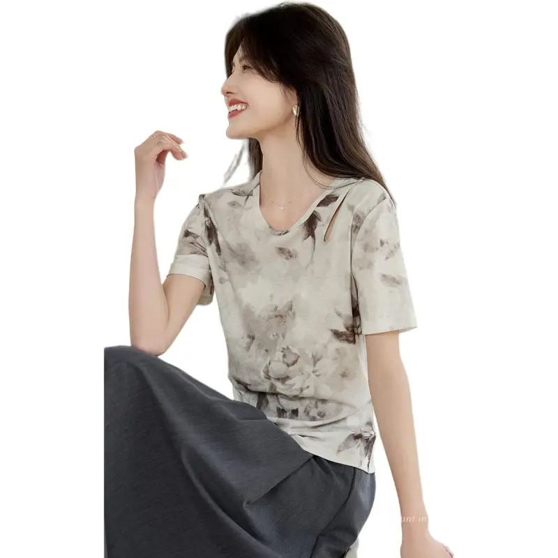 XWI T Shirts Women's Ink Wash-2