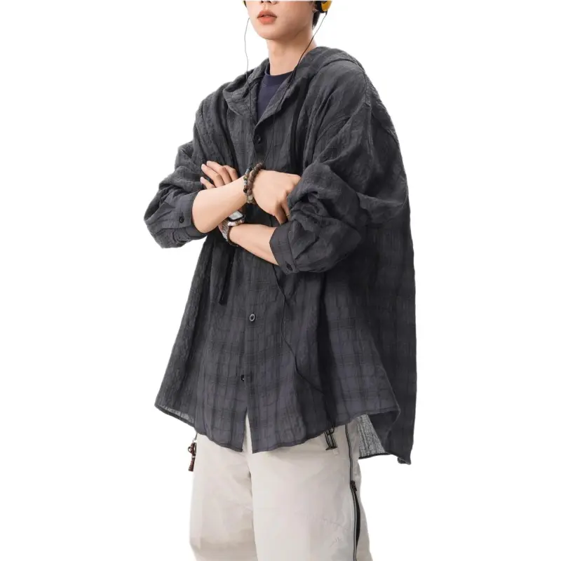 DUATOGE Shirts Men Dark Gray -3