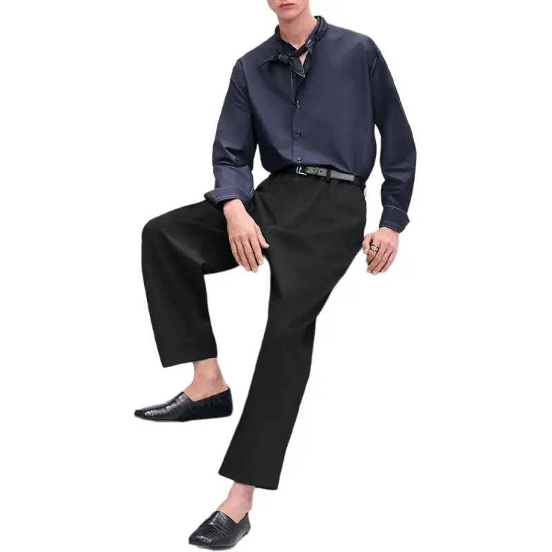HERMES Marius Shirt Men's Dark Blue-1