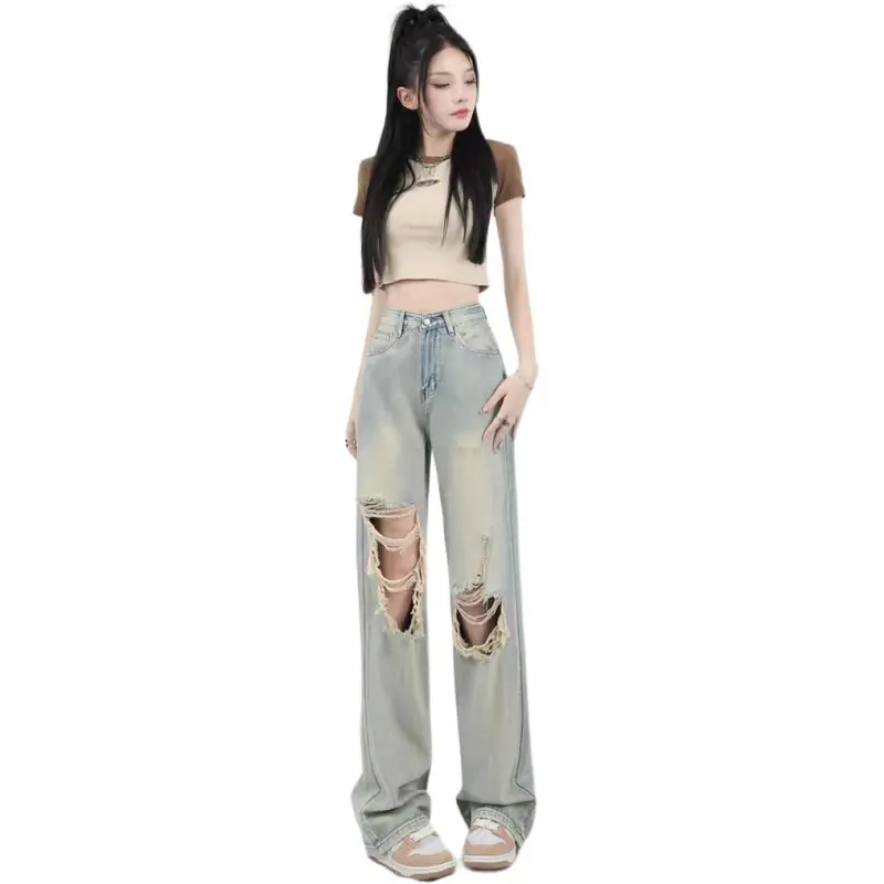 GOODHENLCE Jeans Unisex Light Blue-2