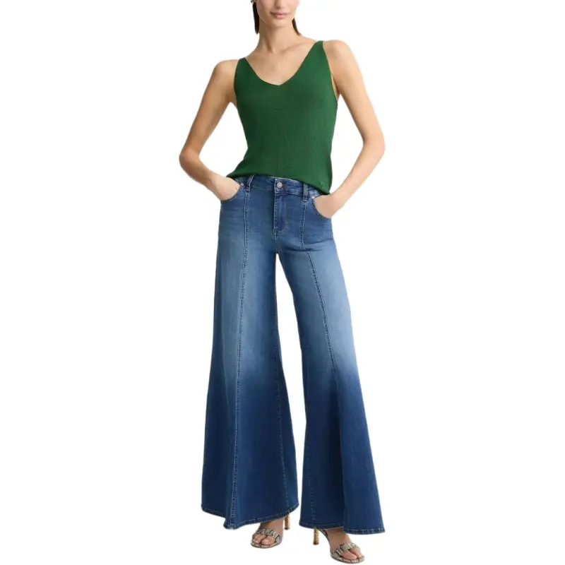 LIU·JO Shimmering V neck Top-1