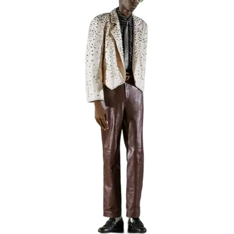 GUCCI Casual Pants Men Brown-1