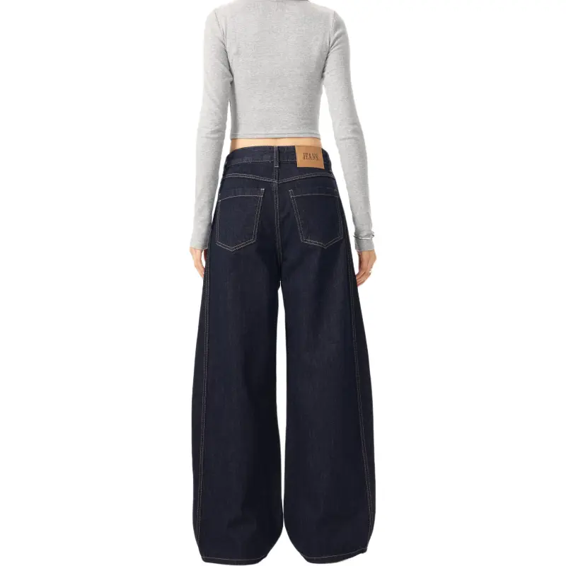 SONGS ALONG Jeans Unisex Denim Blue-6