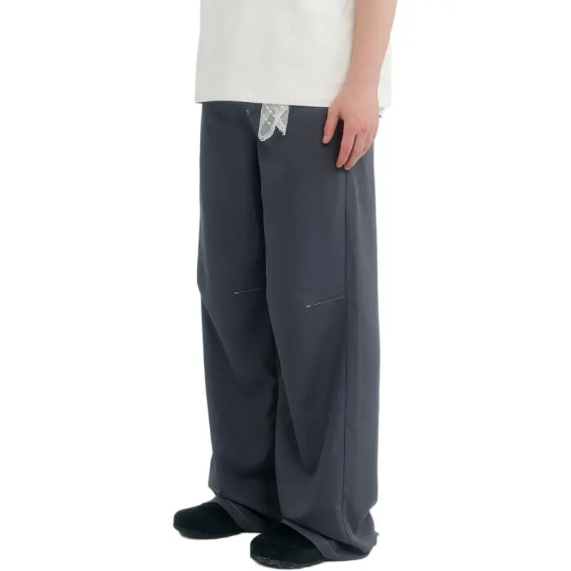 MYSAMESAME Casual Pants Unisex Dark Gray-2