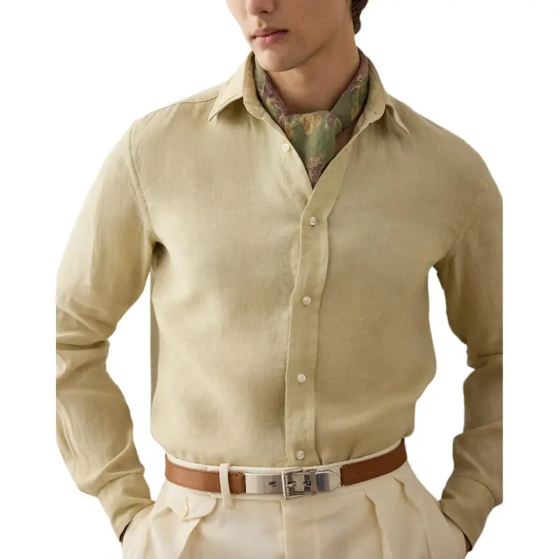 Ralph Lauren Purple Label Shirt Men's Oat-1