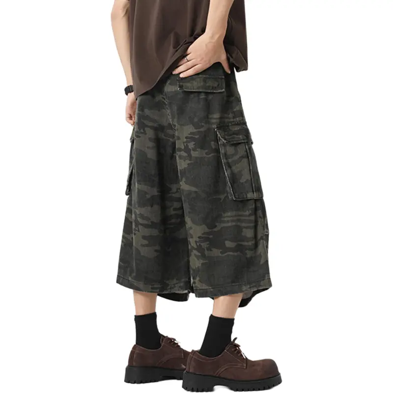 RASHOMONG Cargo Shorts Unisex Camouflage-3