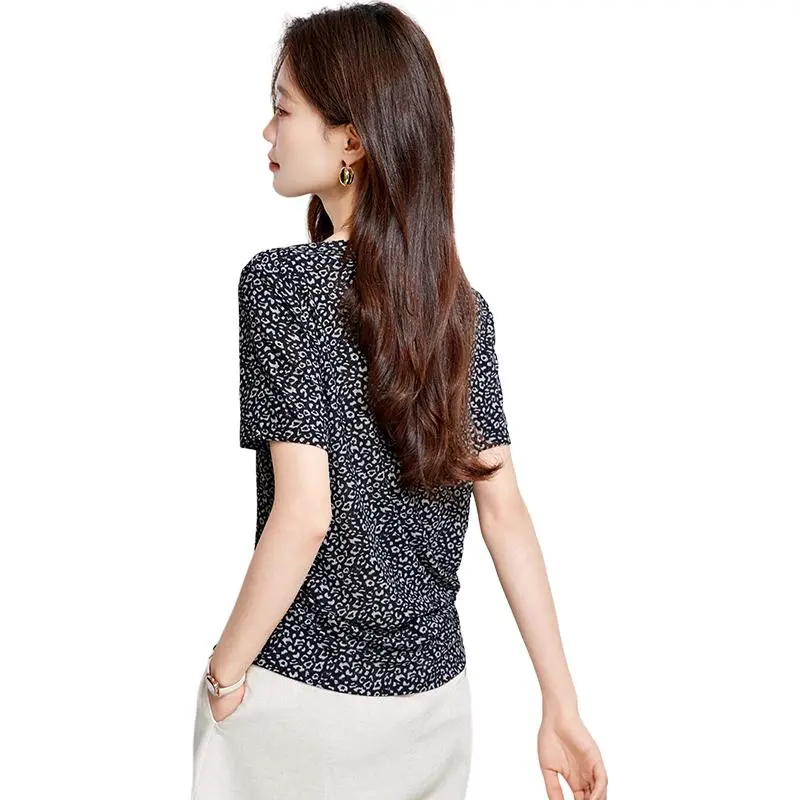 H YXIANG T Shirts Women's Panther Print-1