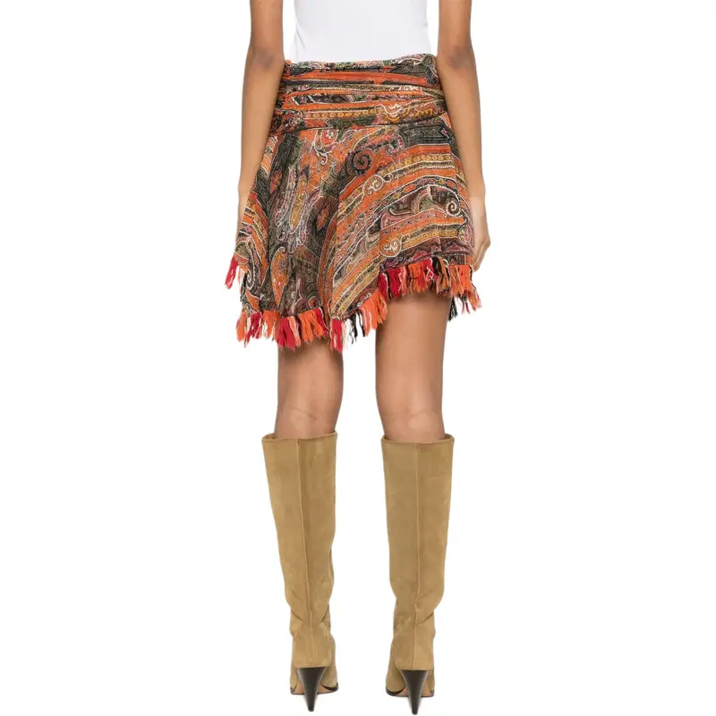 ISABEL MARANT Dova All Over Patterned Asymmetric Skirt-2