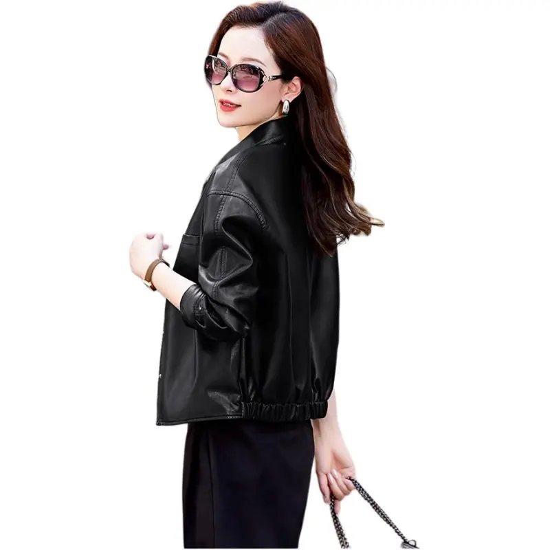 Yi Mengyuan Leather Jacket Women's-1