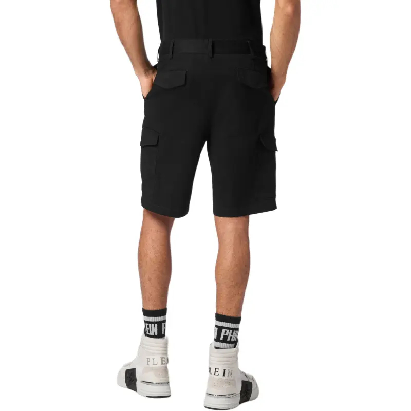 PHILIPP PLEIN Logo plaque Cargo Shorts-3