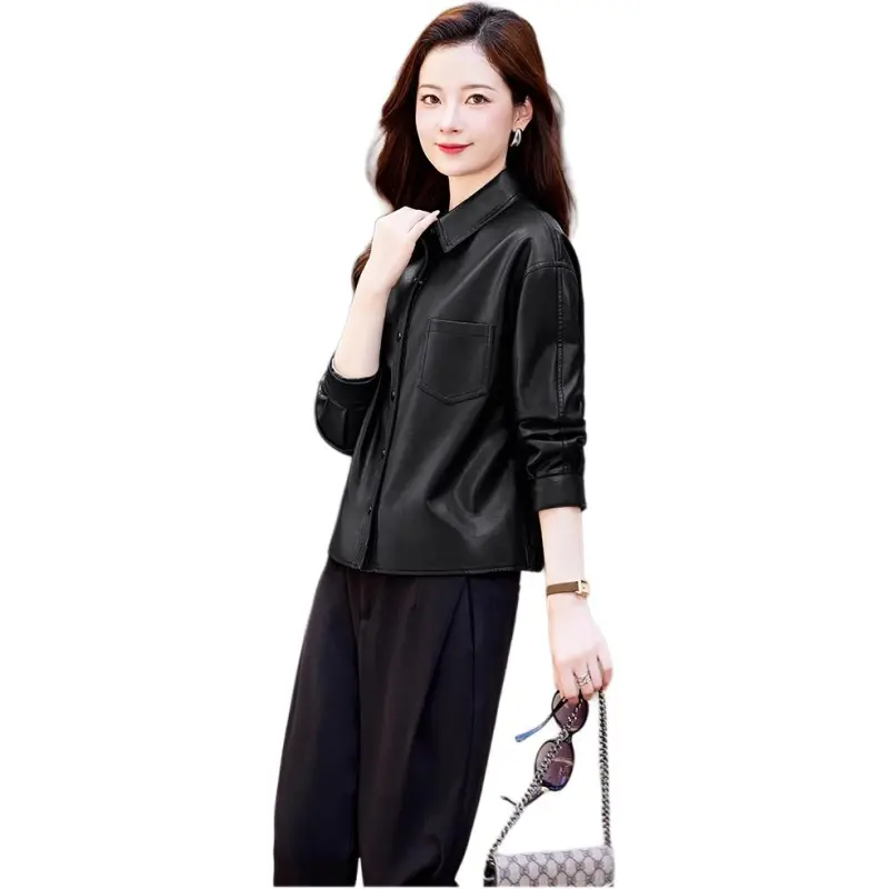 Yi Mengyuan Leather Jacket Women's-2