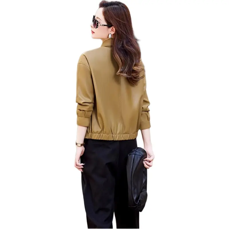 Yi Mengyuan Leather Jacket Women's-4